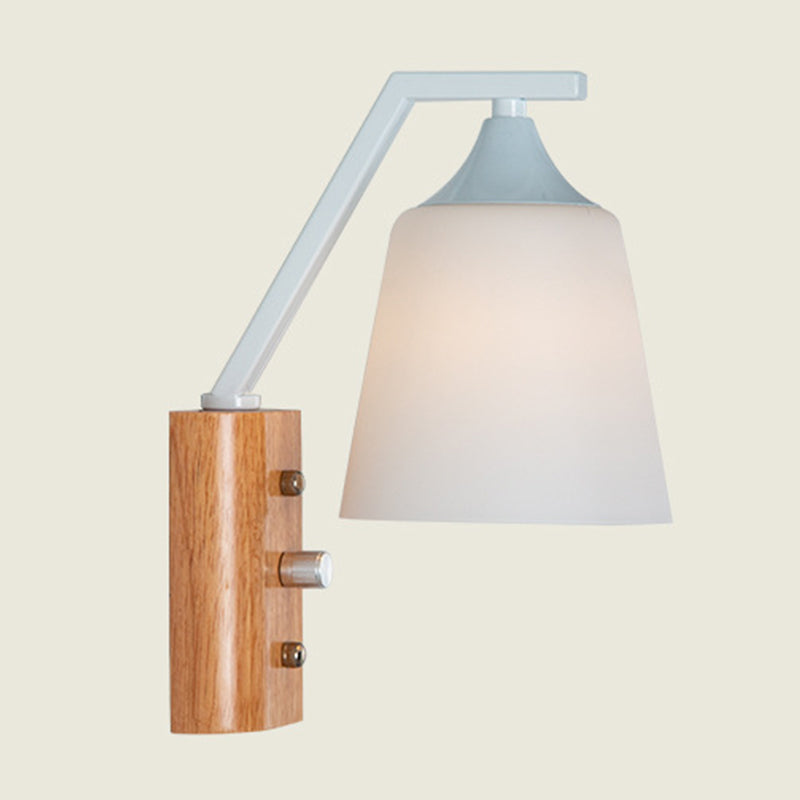 Modern Style Bell Shape Wall Light Glass 1 Light Sconces for Living Room