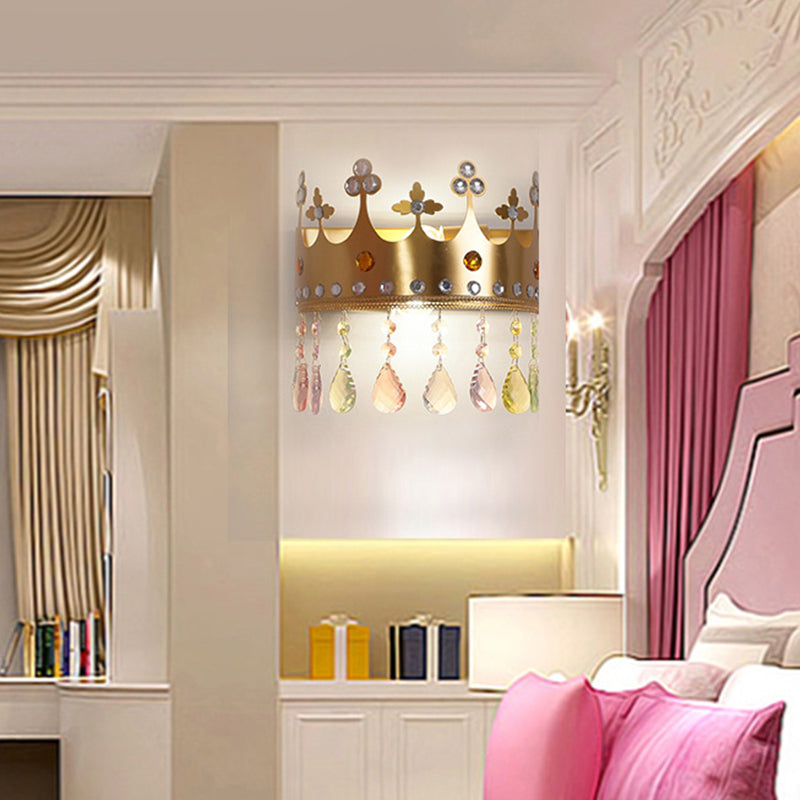 Nordic Style Wall Mount Light Crown Shape Wall Lamp for Children's Room