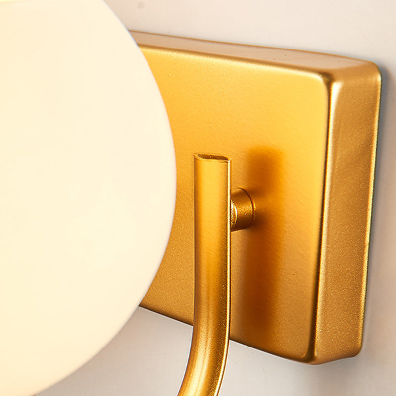 Modern Style Globe Shape Wall Light Glass Sconces for Bedroom