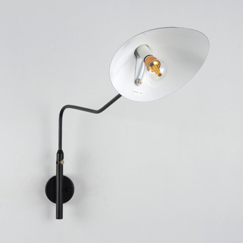 Industrial Style Wall Sconce Iron 1 Light Sconces in Black for Bedroom