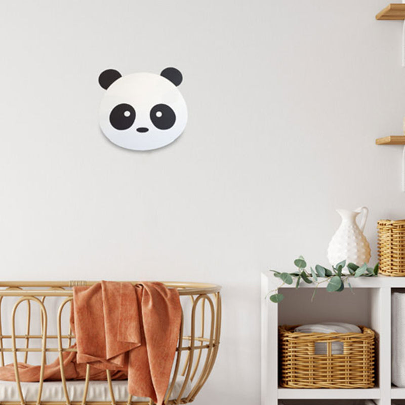Nordic Style Iron Wall Light Panda Shape Wall Lamp for Children's Room
