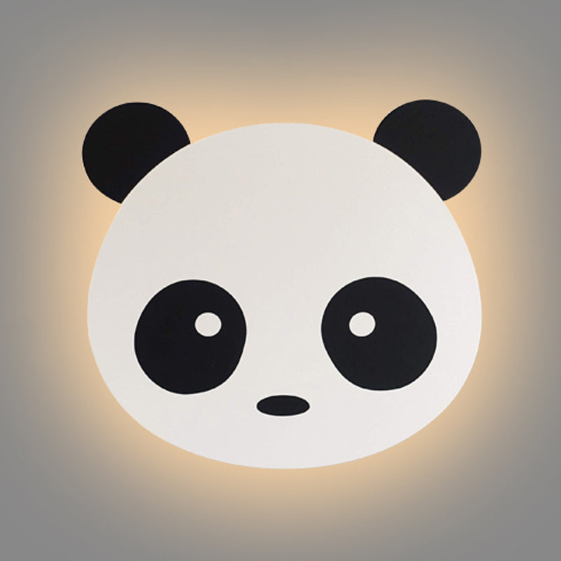 Nordic Style Iron Wall Light Panda Shape Wall Lamp for Children's Room