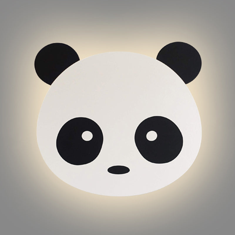 Nordic Style Iron Wall Light Panda Shape Wall Lamp for Children's Room
