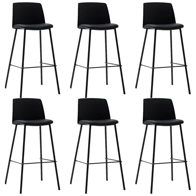 Modern Style PU Leather Bar-stool Square Seat Counter Bar Stool with Metal Legs