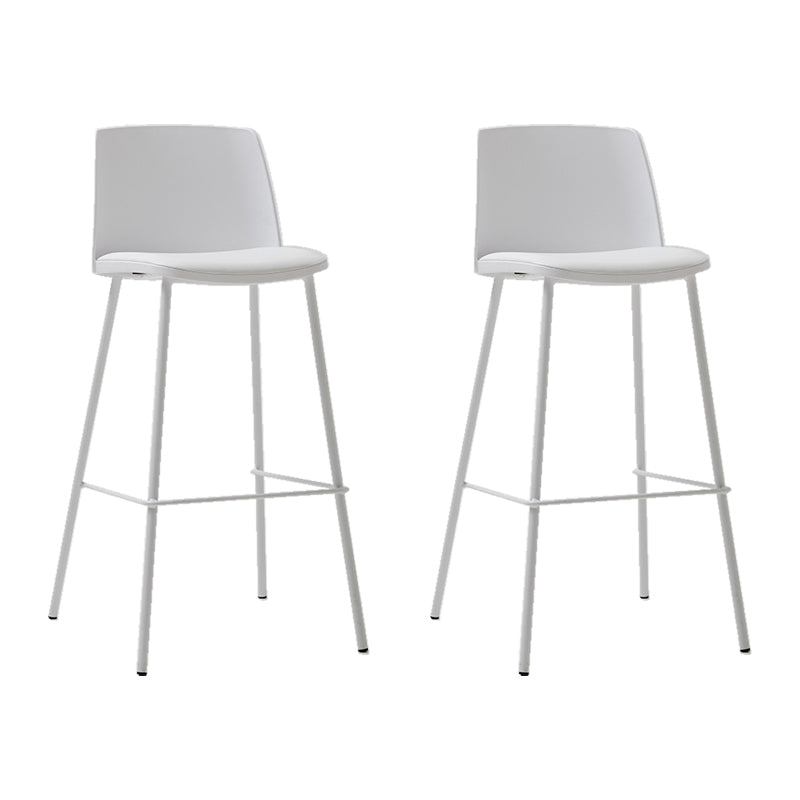 Modern Style PU Leather Bar-stool Square Seat Counter Bar Stool with Metal Legs