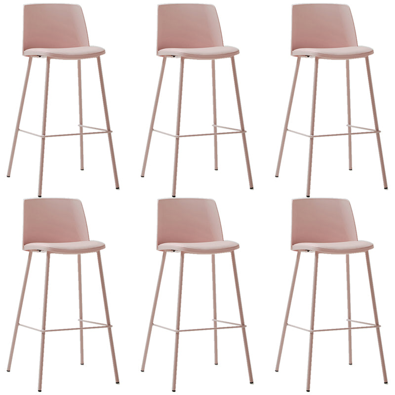 Modern Style PU Leather Bar-stool Square Seat Counter Bar Stool with Metal Legs