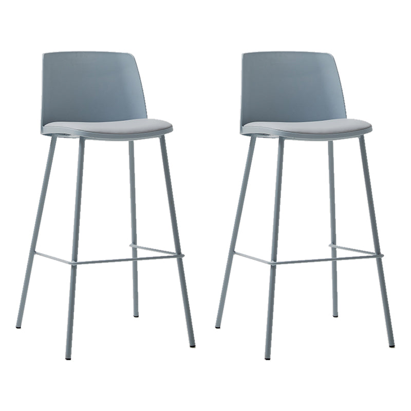 Modern Style PU Leather Bar-stool Square Seat Counter Bar Stool with Metal Legs