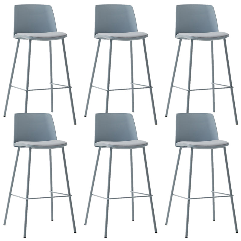 Modern Style PU Leather Bar-stool Square Seat Counter Bar Stool with Metal Legs