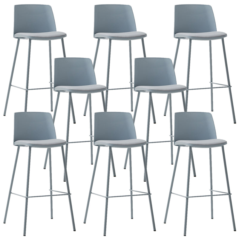 Modern Style PU Leather Bar-stool Square Seat Counter Bar Stool with Metal Legs