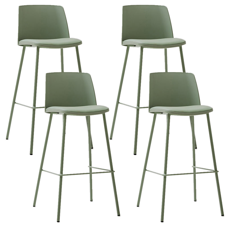 Modern Style PU Leather Bar-stool Square Seat Counter Bar Stool with Metal Legs