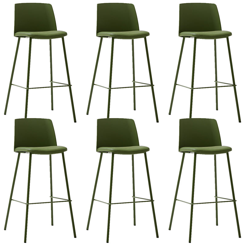 Modern Style PU Leather Bar-stool Square Seat Counter Bar Stool with Metal Legs