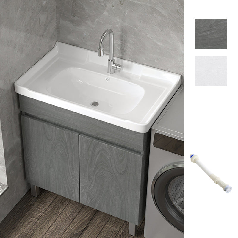 Ceramic Bathroom Vanity Cabinet Modern 32.6" H Bathroom Vanity Set for Balcony