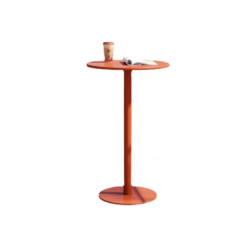 Industrial Outdoor Bar Stool Table 41.3"H Metal Round Bar Table with Pedestal Base
