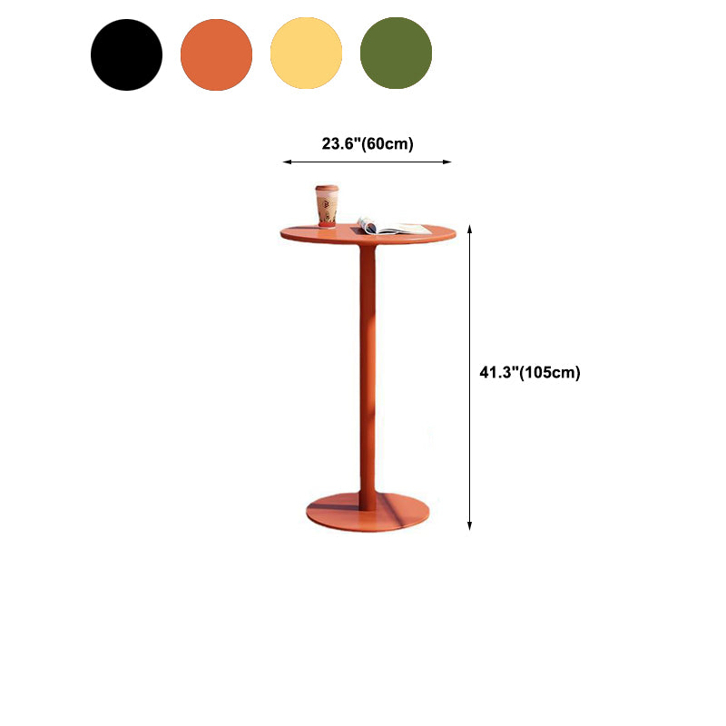 Industrial Outdoor Bar Stool Table 41.3"H Metal Round Bar Table with Pedestal Base