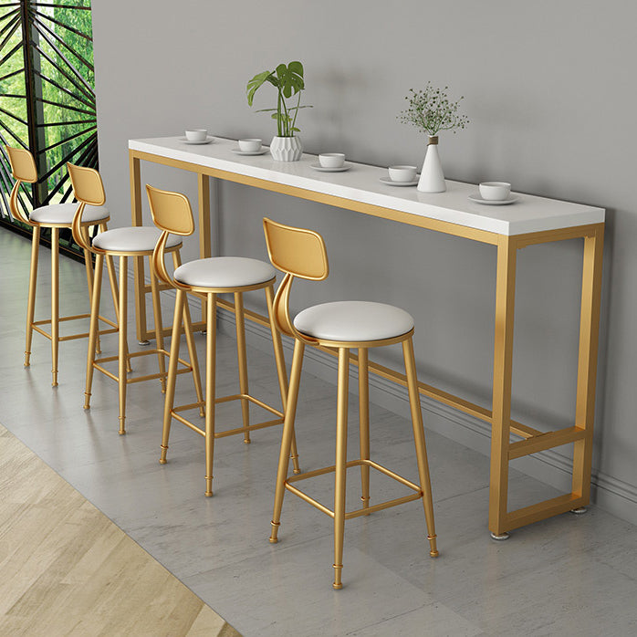 Trestle Base Bar Table Traditional Luxury Rectangle Solid Wood Bar Table