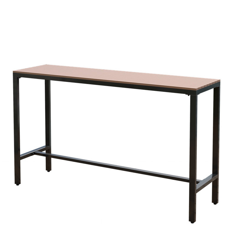 Modern Bar Table Brown Top Dining Table for Kitchen Living Room Coffee Room