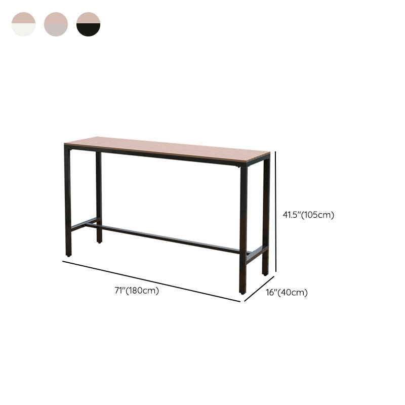 Modern Bar Table Brown Top Dining Table for Kitchen Living Room Coffee Room