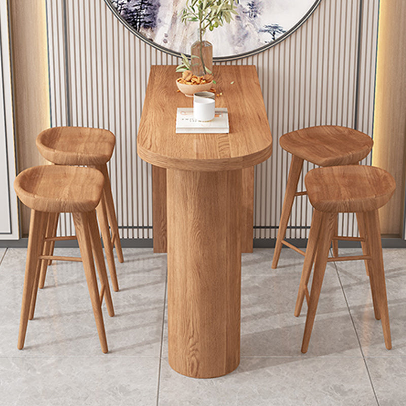 Contemporary Bar Table Solid Wood Specialty Pub Table for Outdoor