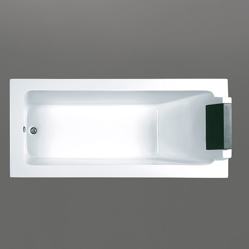 Modern Drop-in Acrylic Bathtub Internal Drain White Soaking Tub