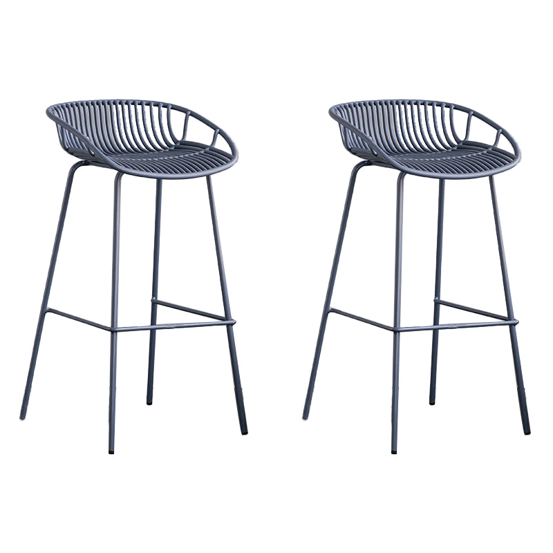 Contemporary Metal Bar Stool Plastic Counter Stools for Home Use
