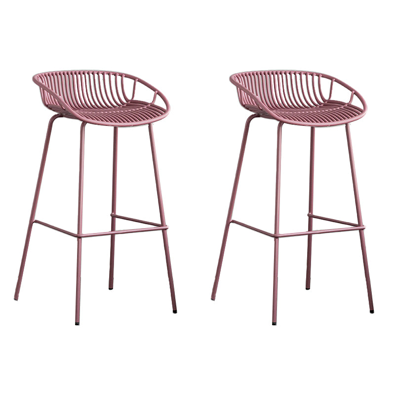 Contemporary Metal Bar Stool Plastic Counter Stools for Home Use