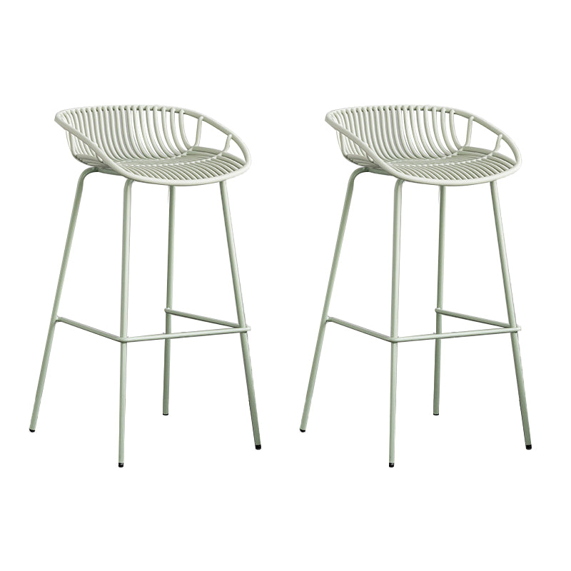 Contemporary Metal Bar Stool Plastic Counter Stools for Home Use