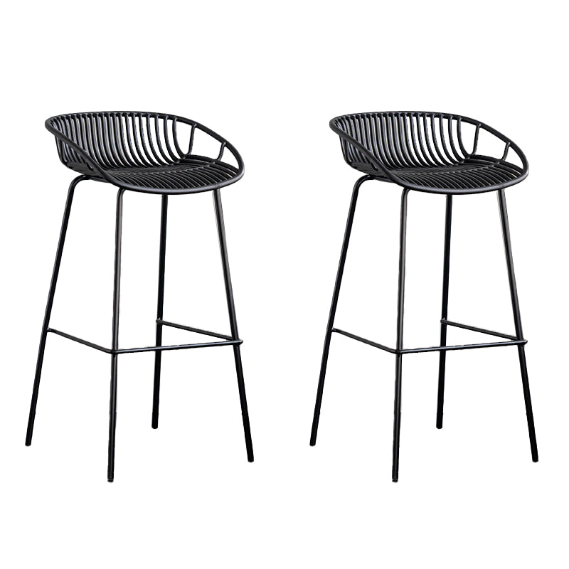 Contemporary Metal Bar Stool Plastic Counter Stools for Home Use