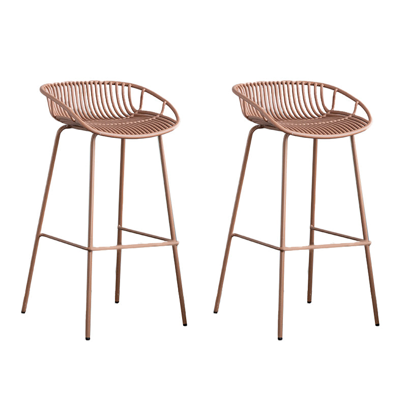 Contemporary Metal Bar Stool Plastic Counter Stools for Home Use