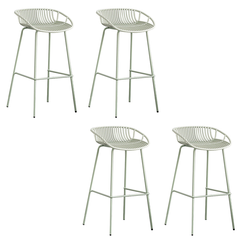 Contemporary Metal Bar Stool Plastic Counter Stools for Home Use