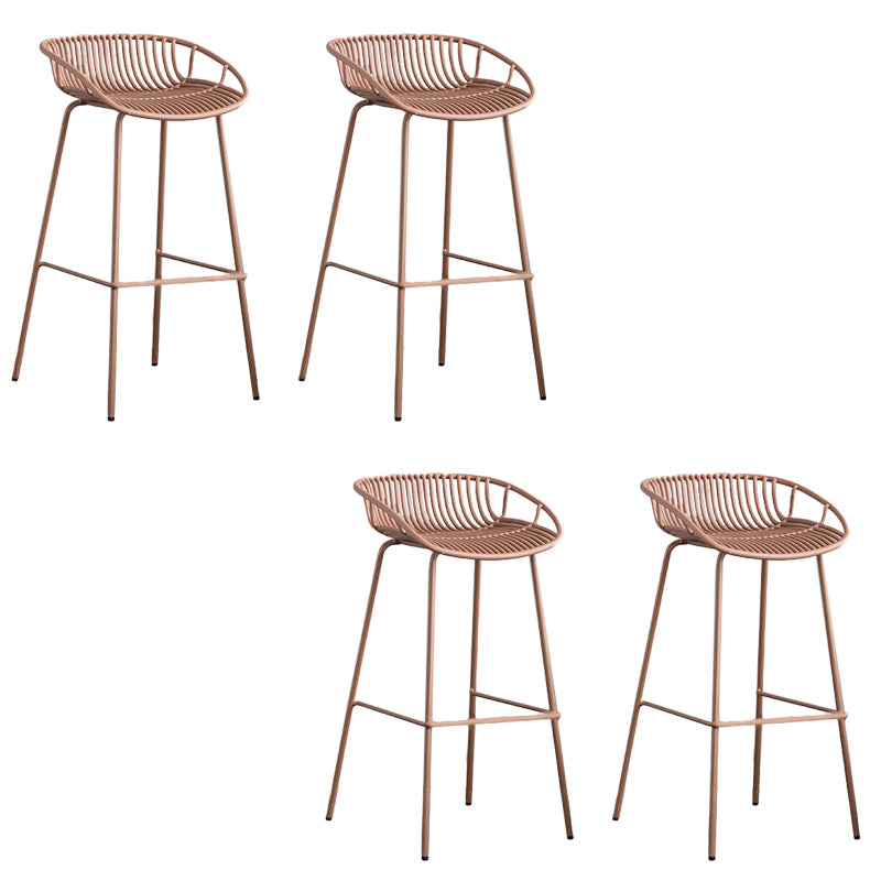 Contemporary Metal Bar Stool Plastic Counter Stools for Home Use