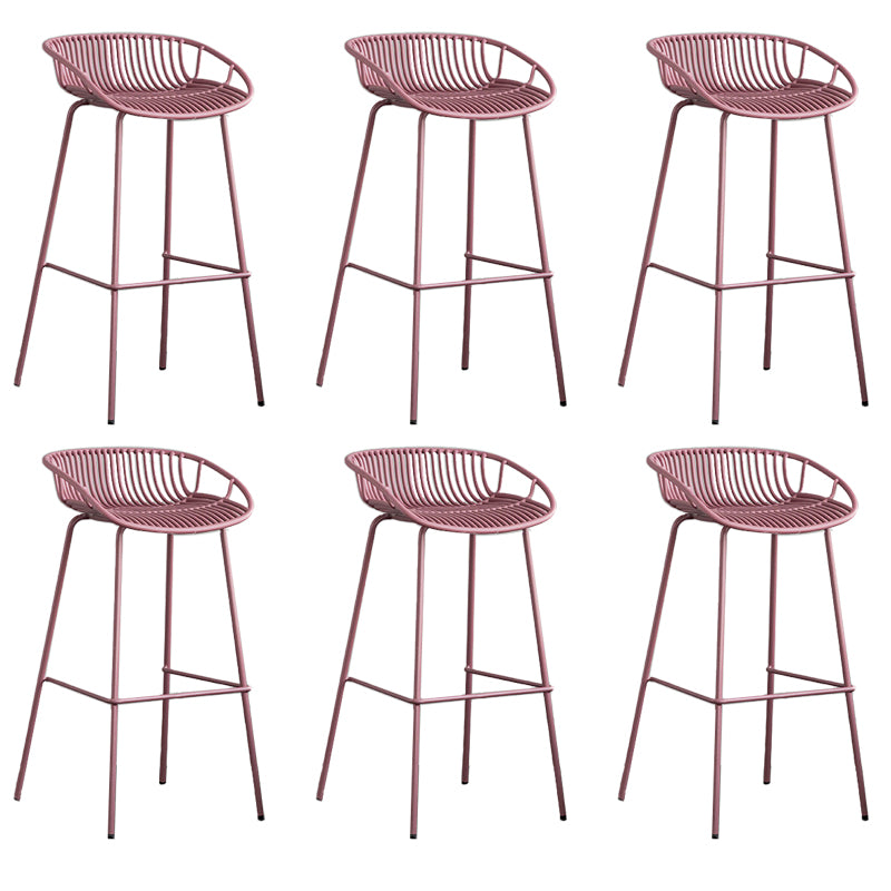 Contemporary Metal Bar Stool Plastic Counter Stools for Home Use