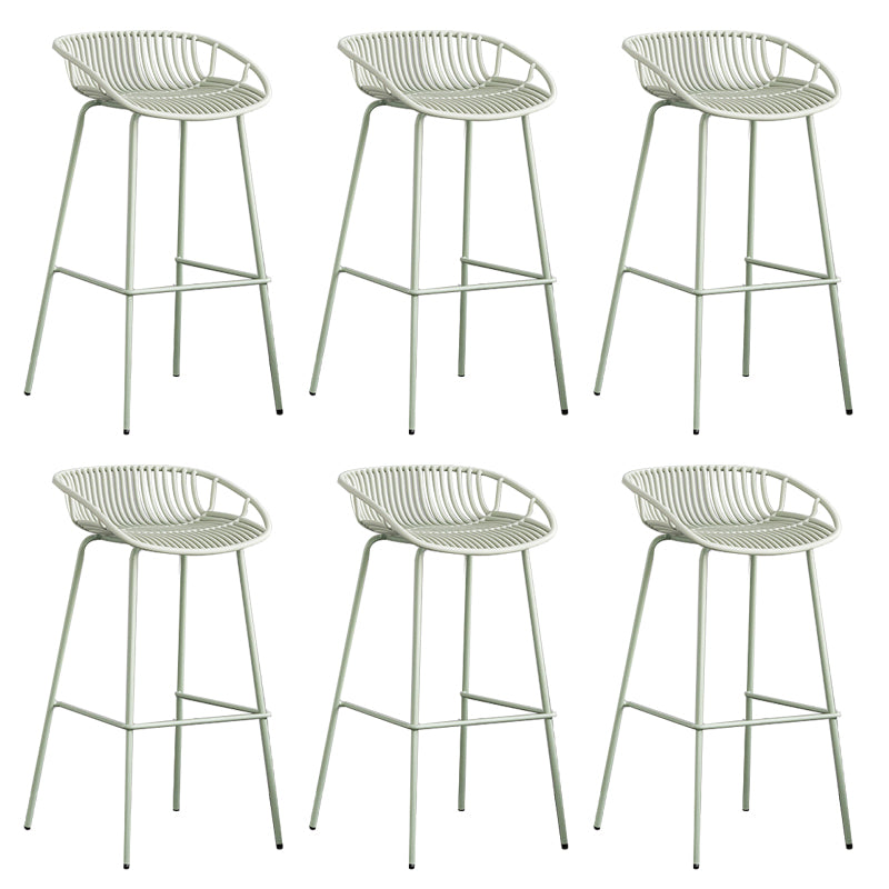 Contemporary Metal Bar Stool Plastic Counter Stools for Home Use