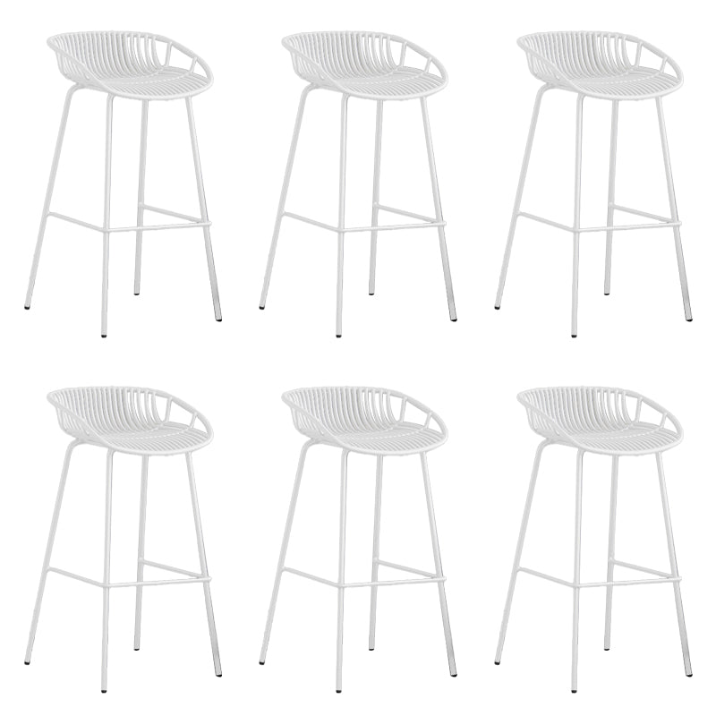 Contemporary Metal Bar Stool Plastic Counter Stools for Home Use