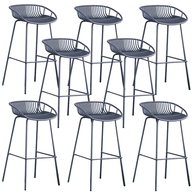 Contemporary Metal Bar Stool Plastic Counter Stools for Home Use