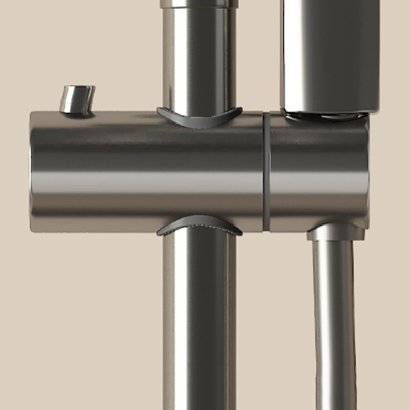 Brass Circular Shower Combo Wall Mounted Shower Set with 2 Shower Heads