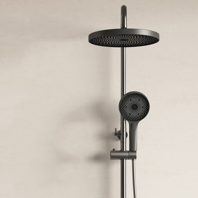 Brass Circular Shower Combo Wall Mounted Shower Set with 2 Shower Heads