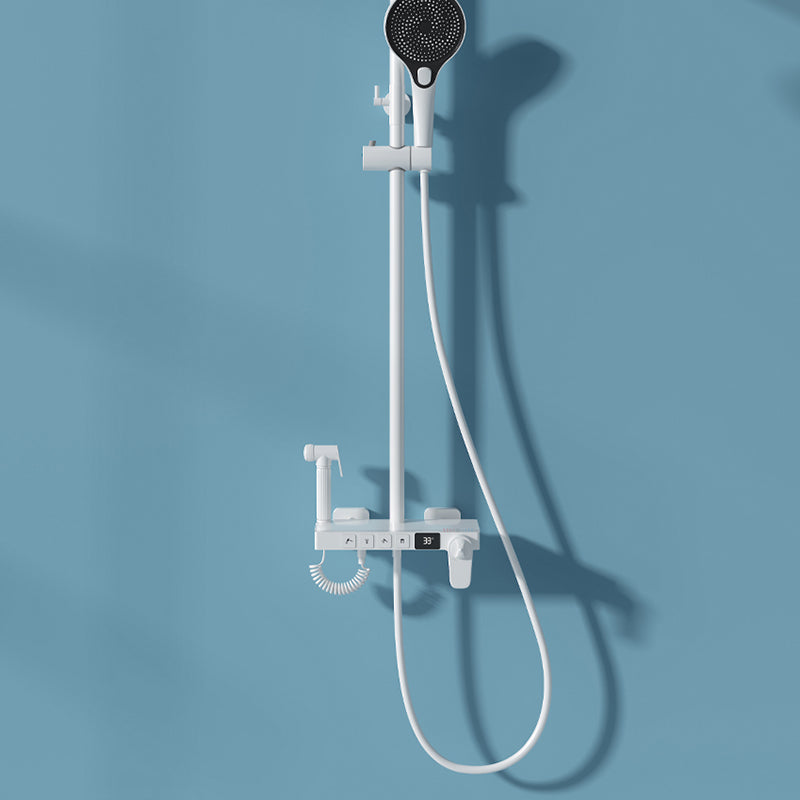 Brass Circular Shower Combo Wall Mounted Shower Set with 2 Shower Heads