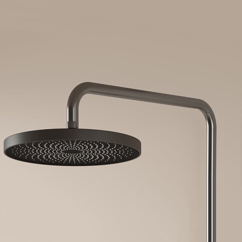 Brass Circular Shower Combo Wall Mounted Shower Set with 2 Shower Heads