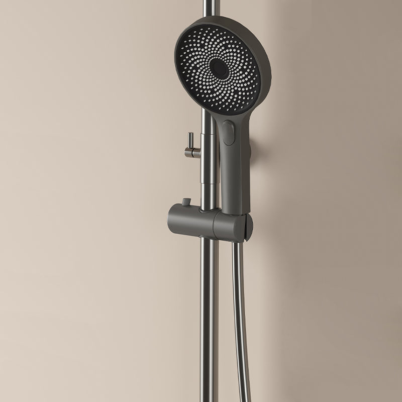 Brass Circular Shower Combo Wall Mounted Shower Set with 2 Shower Heads