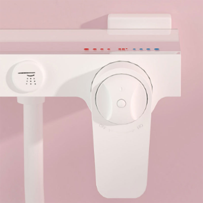 Modern Adjustable Water Flow Shower Faucet Shower Hose Shower System on Wall