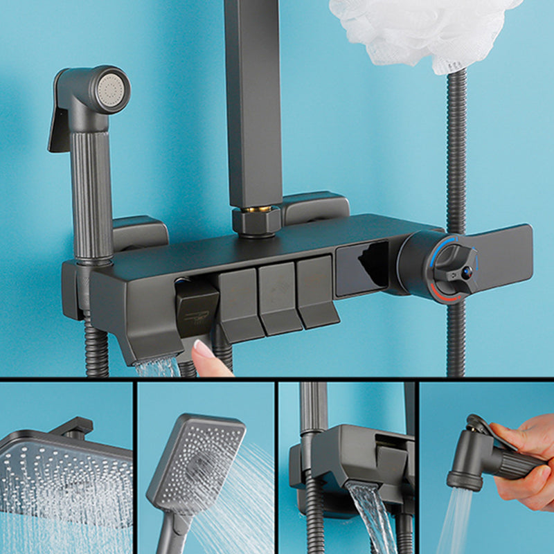 Modern Style Shower System Wall Mounted Spot Resist Handle Lever Shower System