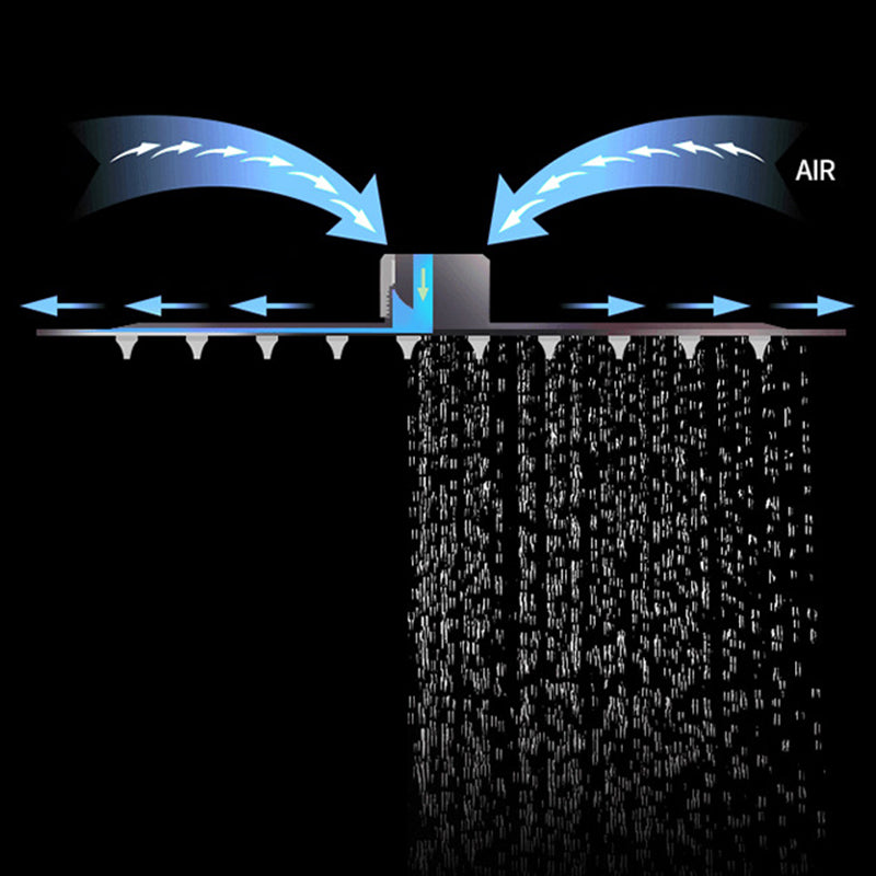 Modern Style Shower System Wall Mounted Spot Resist Handle Lever Shower System