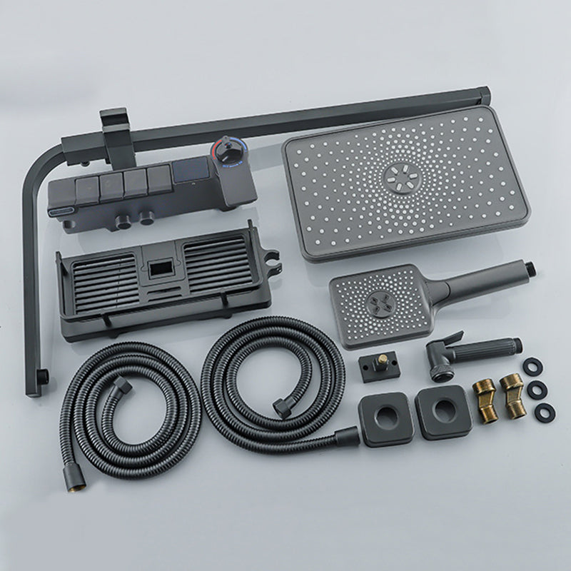 Modern Style Shower System Wall Mounted Spot Resist Handle Lever Shower System