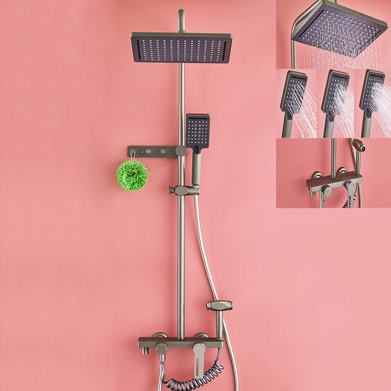 Modern Style Shower System Handle Lever Wall Mounted Spot Resist Shower System