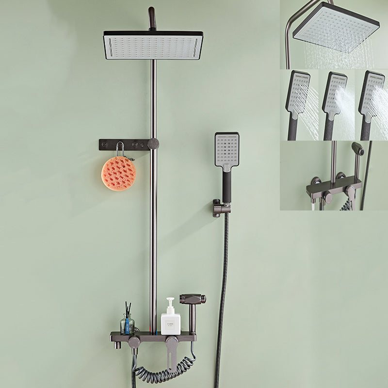 Modern Style Shower System Handle Lever Wall Mounted Spot Resist Shower System
