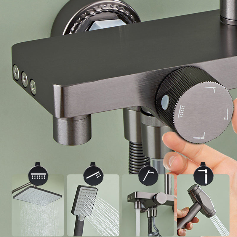 Modern Style Shower System Handle Lever Wall Mounted Spot Resist Shower System