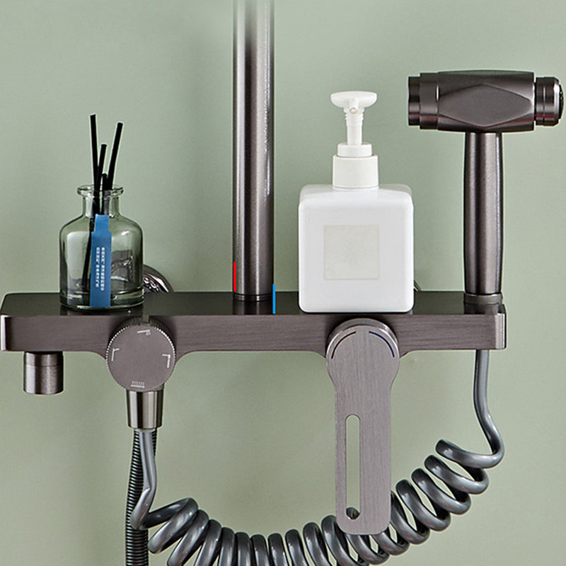 Modern Style Shower System Handle Lever Wall Mounted Spot Resist Shower System