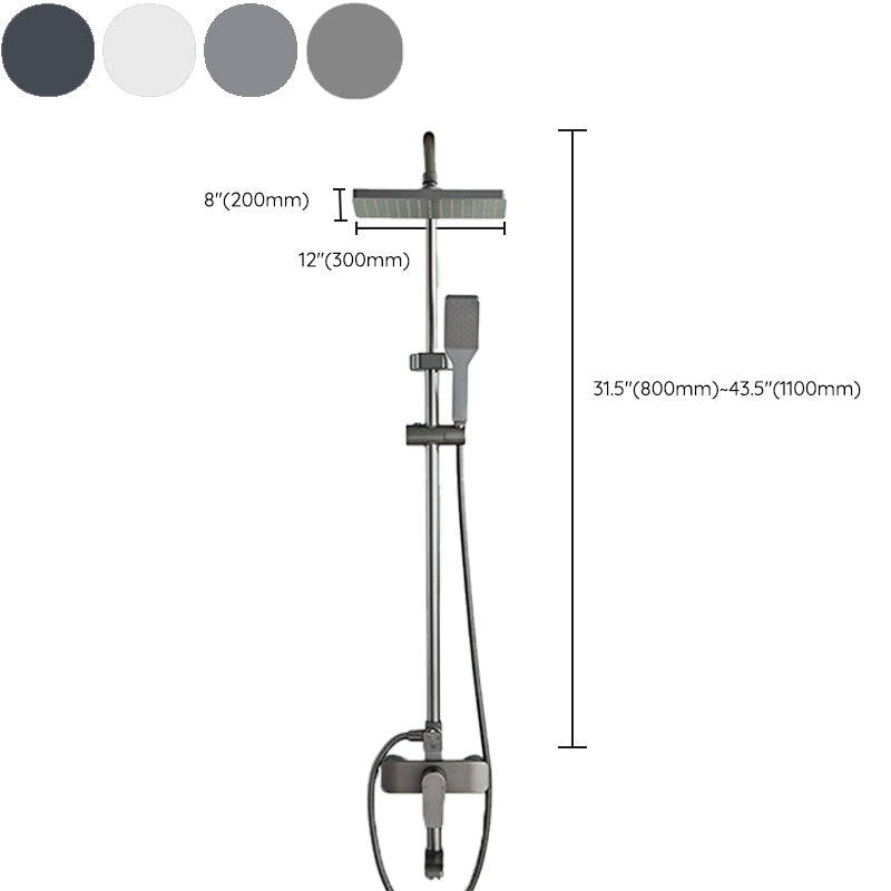 Modern Style Shower System Handle Lever Wall Mounted Spot Resist Shower System