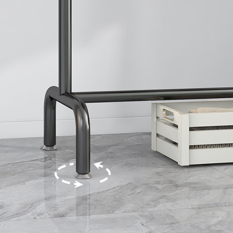 Industrial Coat Rack Hanging Rail Metal Framed Entry Hall Tree