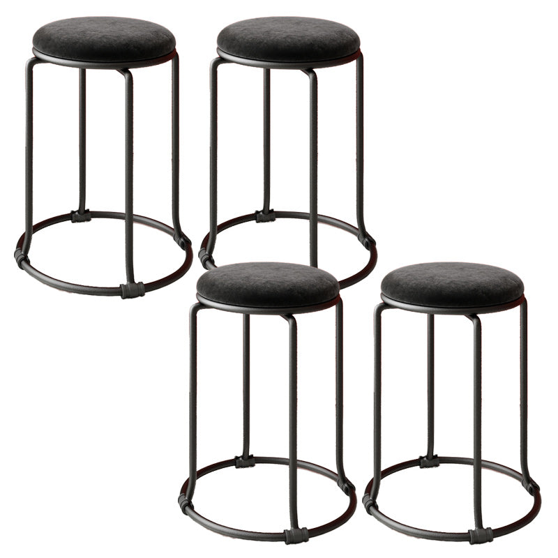 Orange Round Standard Velvet Pure Color Standard for Living Room